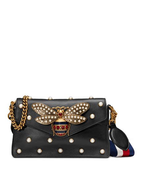 gucci broadway pearly bee bag|Gucci Broadway Pearly Bee Shoulder Bag .